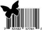UPC-A Barcode Art Butterfly